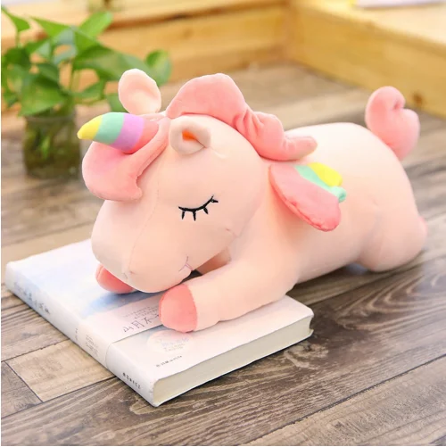 Lying Unicorn Plush Pillow Toy Ideal Gift for Girls