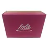 Eco friendly pink color offset printing logo foil cloth packaging paper box