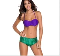 2016 Women Push up Bikini Set Swimwear Beach bathing suit Sling Lacing Two piece Swimsuit Mermaid