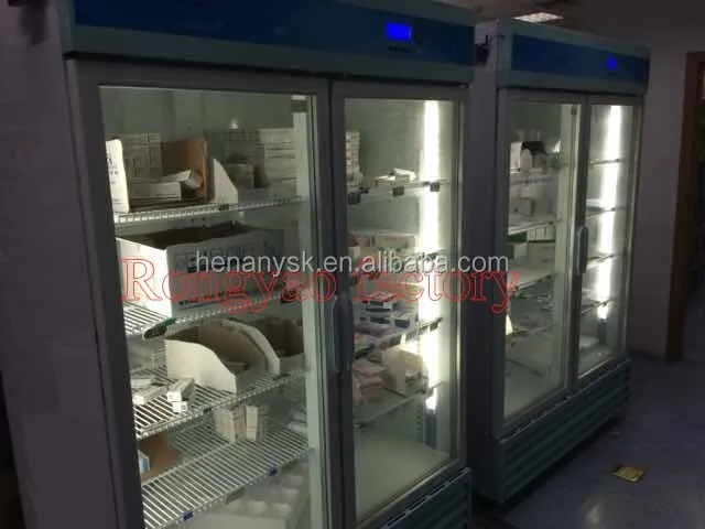 Is-YPX 2~8 degree 873L  air cooling double door medical refrigerator