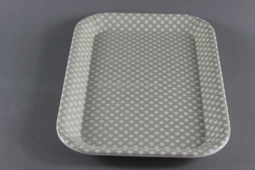 High Quality Melamine Rectangle Serving Tray For Decoration