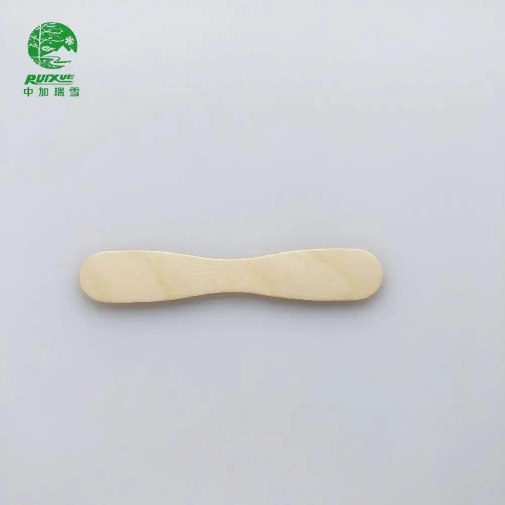 
94mm birch wood ice cream stick spoon with printed logo 