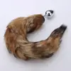 Silicone colorful Fox Tail Anal Plug foxtail butt plug for vagina