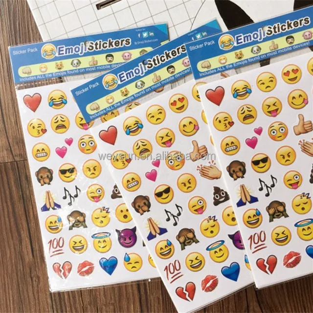 popular sticker emoji smile face stickers for notebook, message