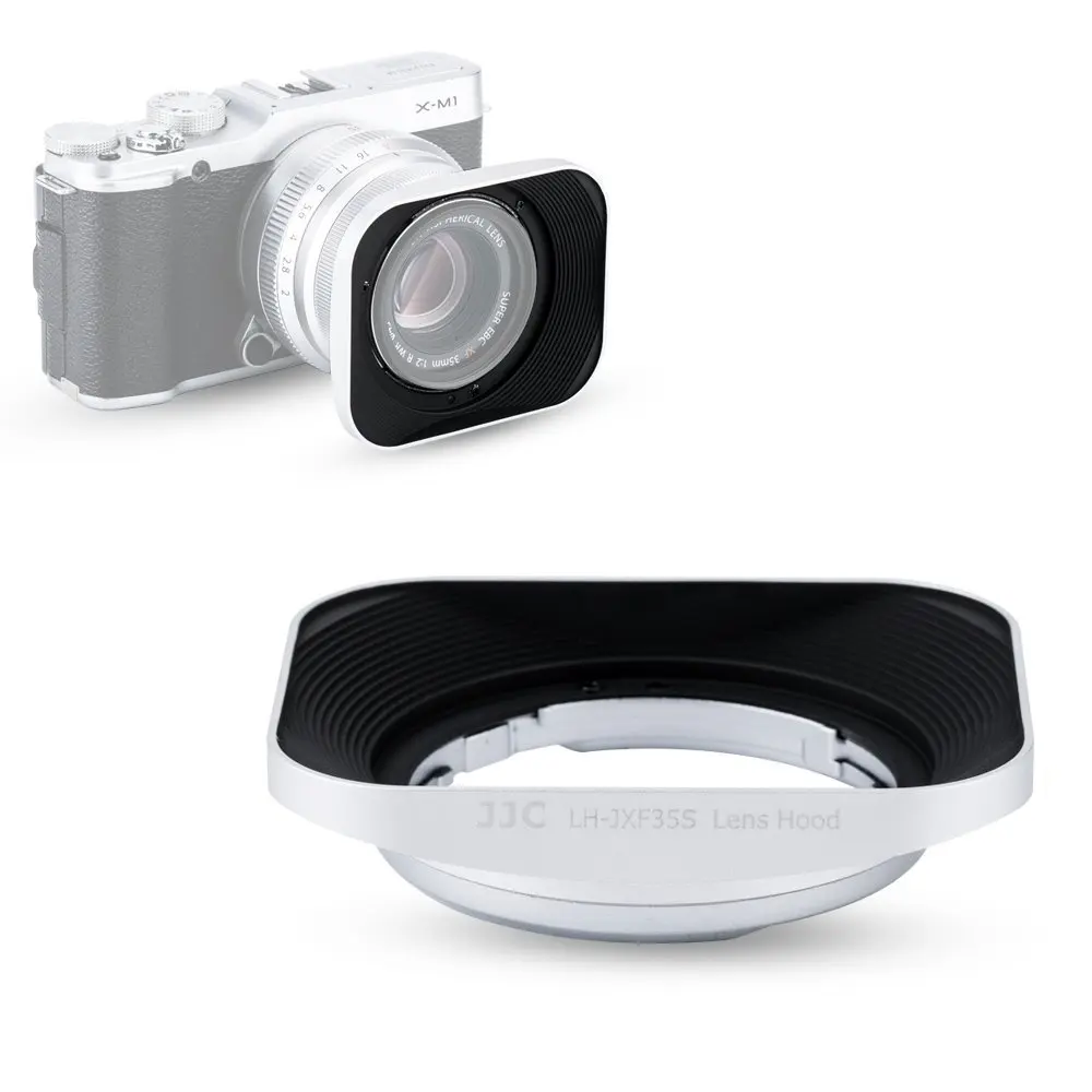 JJC LH-JXF35 lens hood For Fujifilm XF 35mm f//2 WR Canon EF-M 22mm f//2 STM Samsung 20mm 2.8 Pancake With A/&R Cleaning cloth