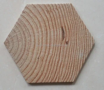 De Grano De Madera Rústico De Cerámica Hexagonal Azulejos De La Pared Y