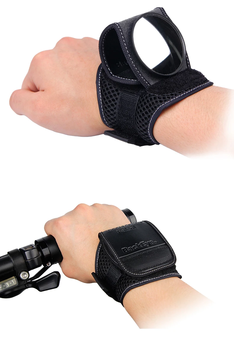 wristband mirror for cyclists