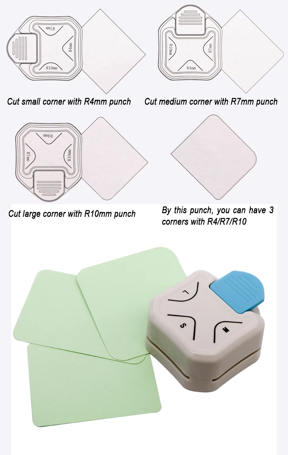 Corner Press Paper Cutting Punch For Card Making Album Decoration