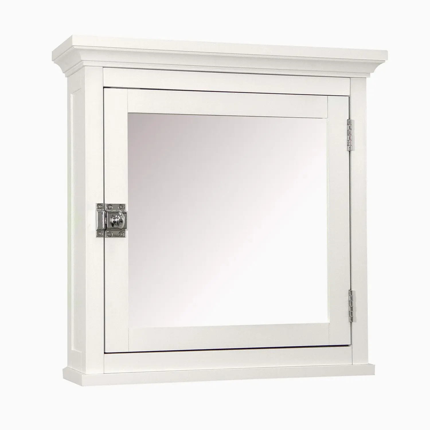 Elegant Home Fashions Madison Collection Mirrored Medicine Cabinet, White