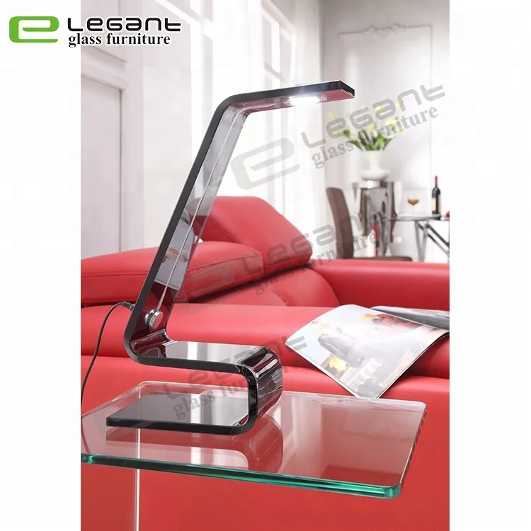 Tawny Glass Reading Lamp with 3W Led Light