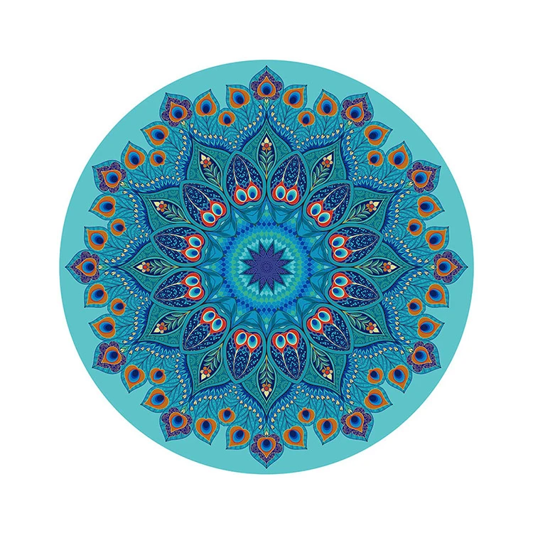 thick round yoga mat