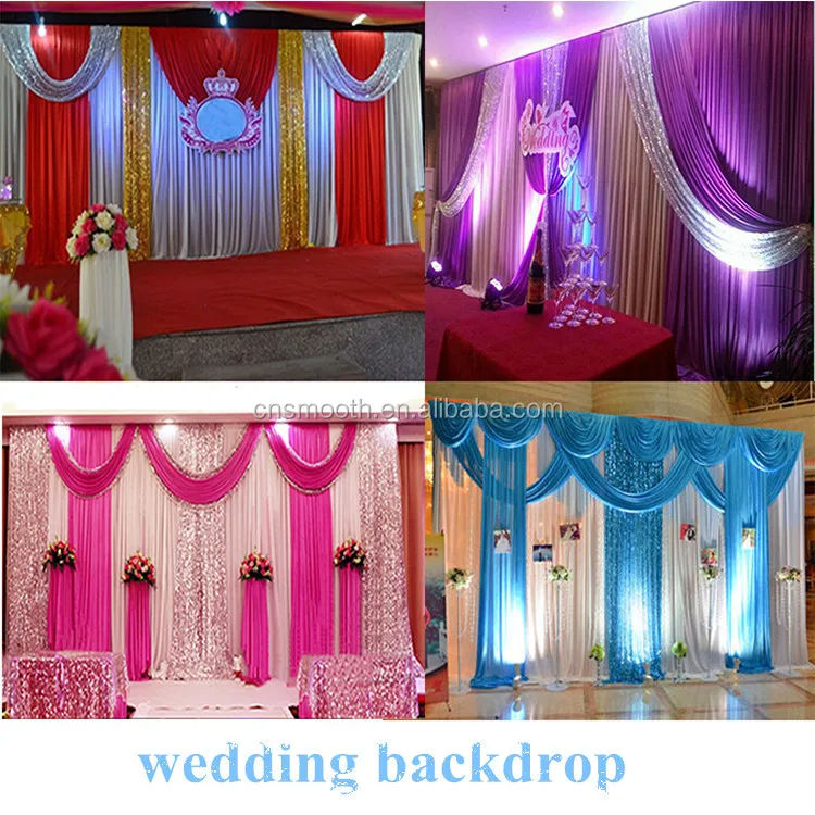 Professional Wholesale Cheap white wedding backdrop curtains for sale