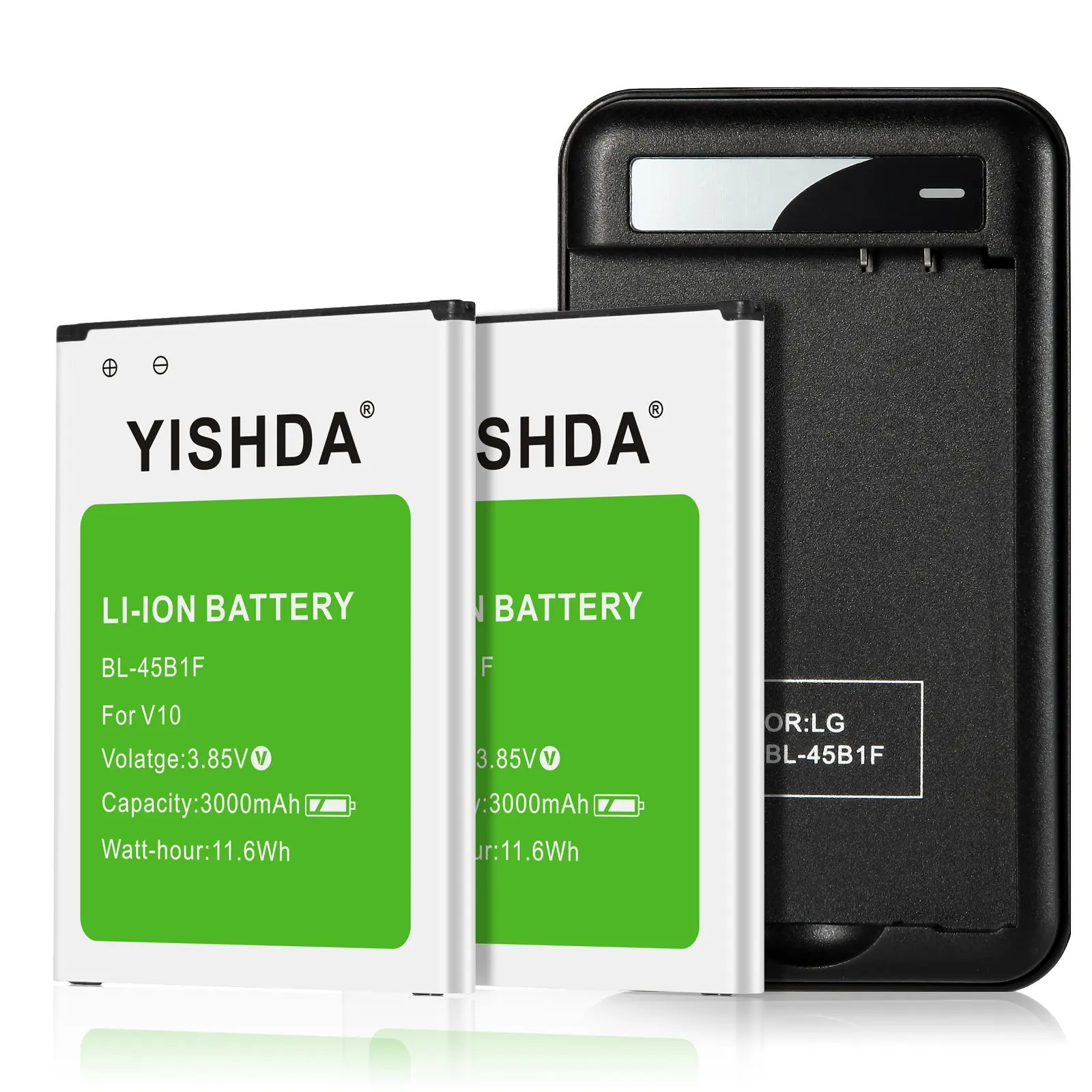 Get Quotations · LG V10 Battery, YISHDA 2 X Li-Ion Phone Batteries for LG V10 BL