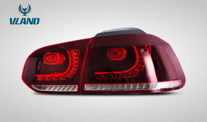 VLAND manufacturer for Car Taillight for Golf 6 LED Tail light for 2008-2013 for MK6 R20 Tail lamp with moving turn signal