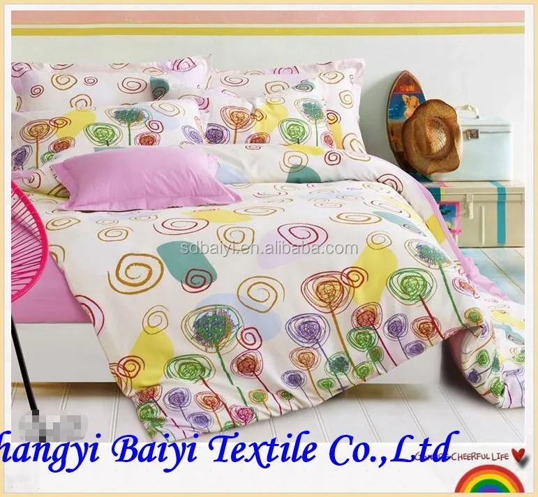 Wholesale 100 Cotton Print Bed Sheet Fabric In Rolls For Home Textile