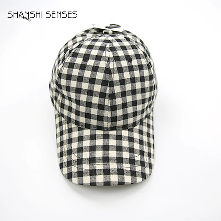 plaid baseball hat womens