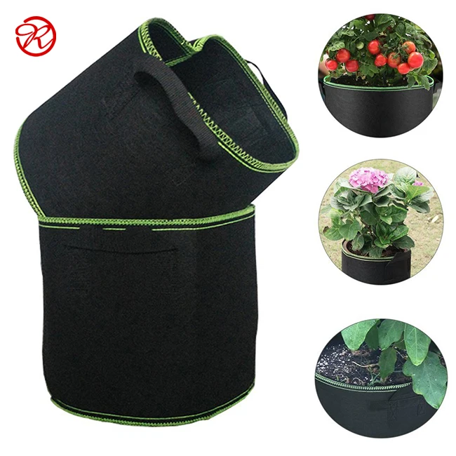 Black Garden Potato Grow Bags Portable Durable Big Home Farm Planter