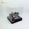 Slanted Front Acrylic Countertop Boxing Glove Display Case With 1 Fixed Shelf Hinged Locking Door Black Base