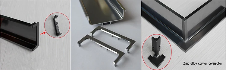 Horizontal Aluminum Spacer Channel Profile Aluminum Gola Profile for Base Cabinet