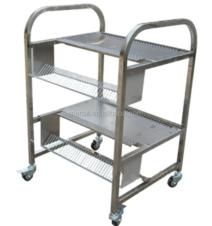 Factory wholesale Hanging basket ESD PCB Storage trolley/esd workshop trolley/esd smt reel storage cart