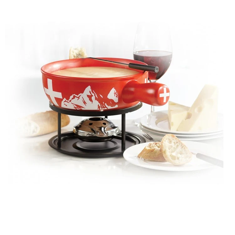 High Grade Dark Chocolate Burner Personalized Sterno Ceramic Fondue Pot