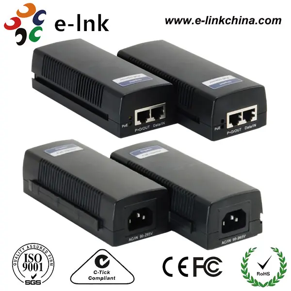 802 3af 802 3at compatible power over ethernet 12v poe injector 12v poe