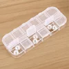 Wholesale Creative PS Double Row Transparent 12 Grids Drill Box Plastic Storage Box