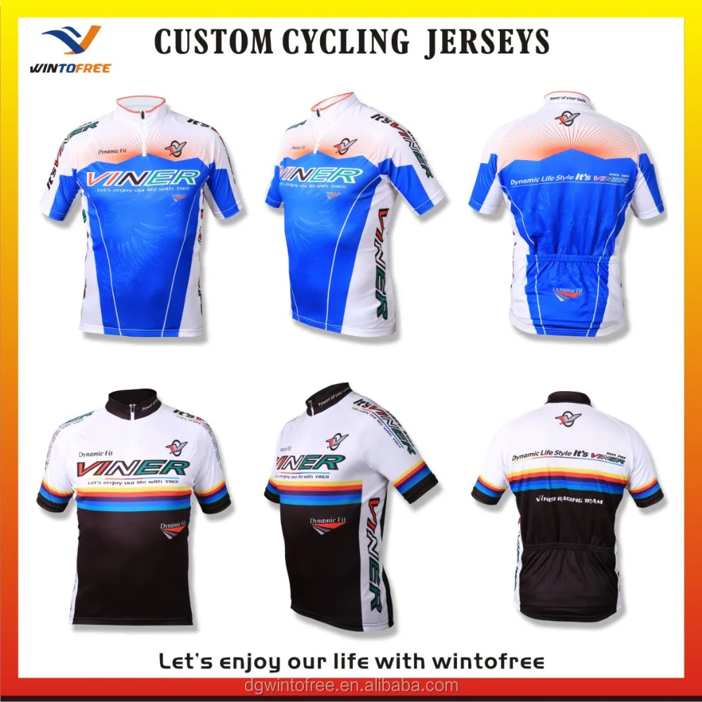 Custom Made Sublimation Professional Short Cycling Jerseys With Short ...