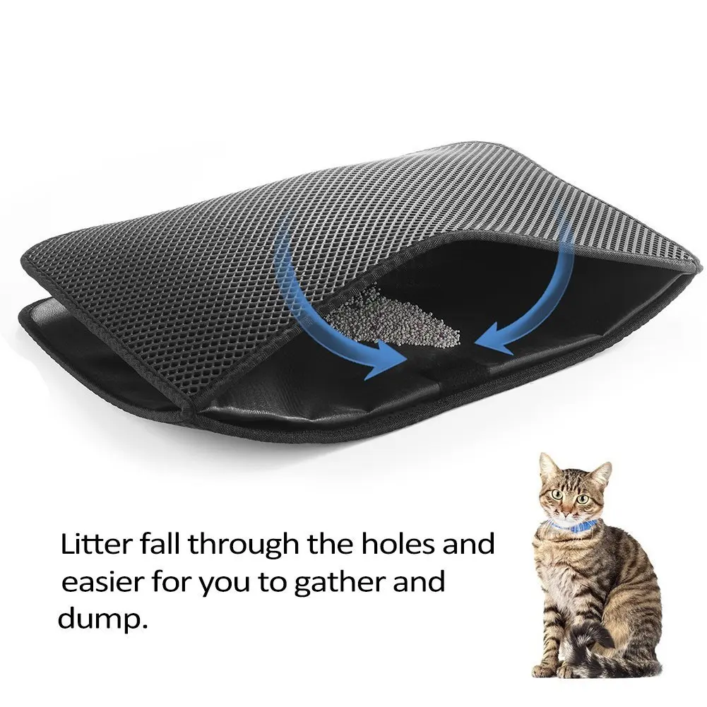 Waterproof Cat Litter Trapper Catcher Mat Kitten Litter Box Purr Pad