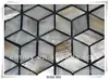Rhombus freshwater shell tile fill the gap with paint