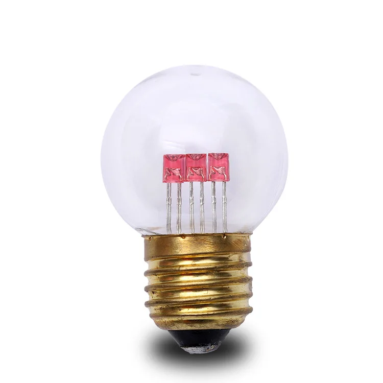 led replace E27 bulb light waterproof 0.6W e27 g45 led plastic led lamp warm white event lighting for christmas decoration