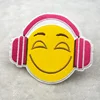 Eco-friendly Mini funny smiling face embroidery patches