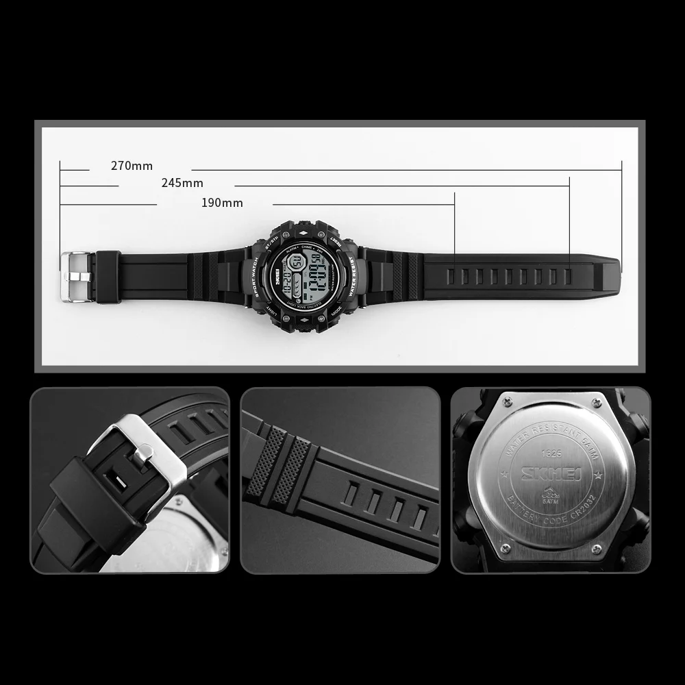 skmei led watch manual