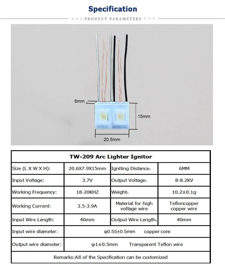 Ignition Transformer for Electronic Lighter Transformer High Voltage