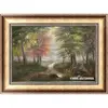 Peaceful forest scene oil paintings