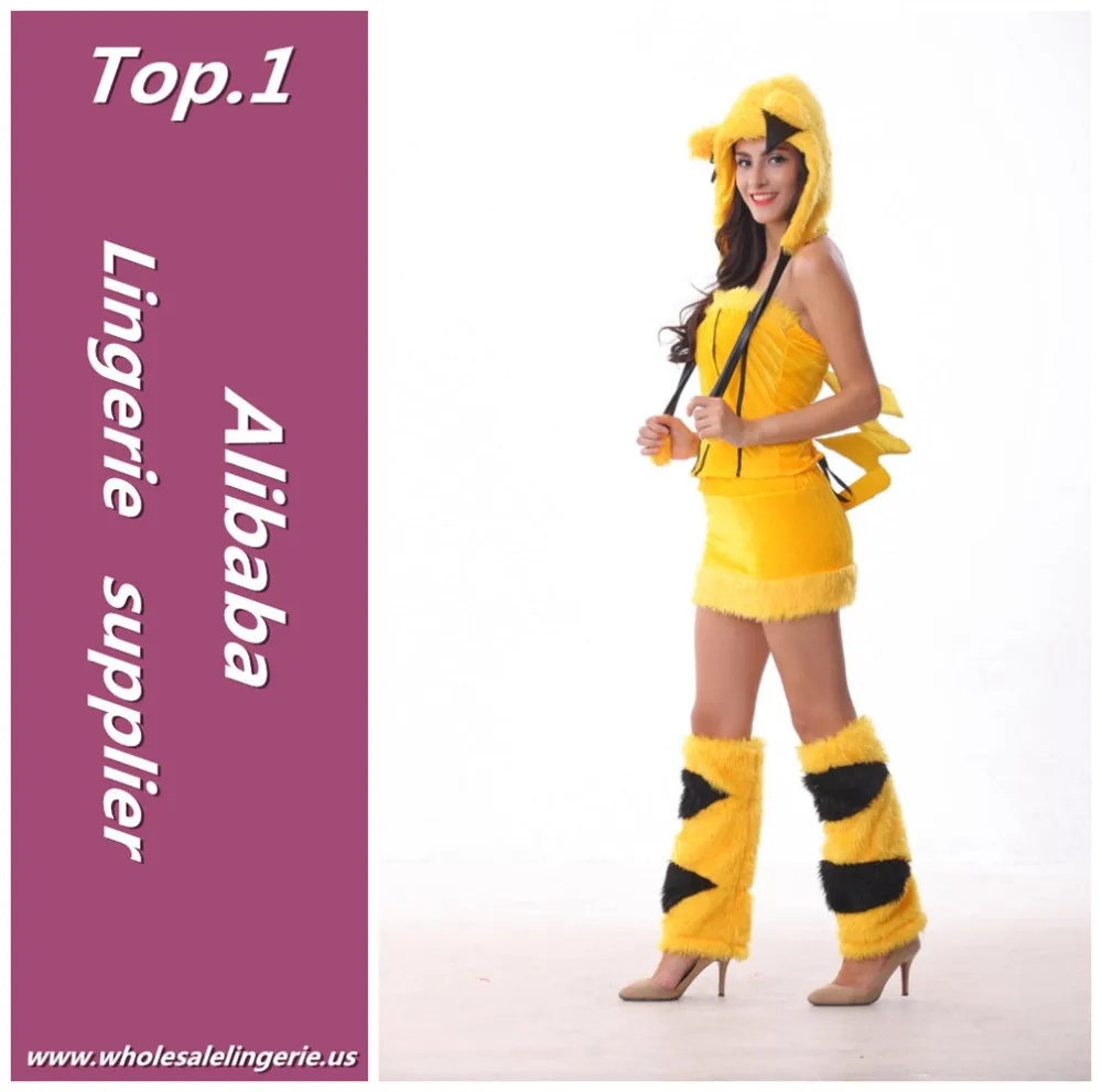 Pokemon pikachu trajes feminino cosplay sexy dia das bruxas adulto