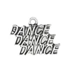 Antique Silver Plated Metal Message Dance Letters Charms Jewelry Making Diy