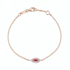 Gold ruby eye design italian gold jewelry yoga bracelet