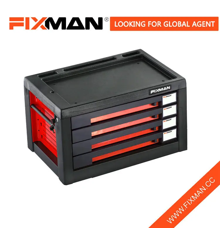 Fixman Professional 4 Drawer Spcc Portable Tool Chest Toolbox