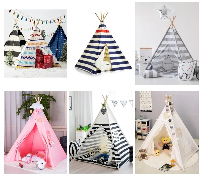 Kid Event Cute Teepee Cotton Tent Lace Polyester Tepees Boys Tee Pee
