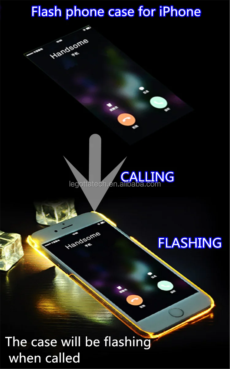 Factory Price Led Flash Light Bright Colorful Selfie Lighted Phone Case