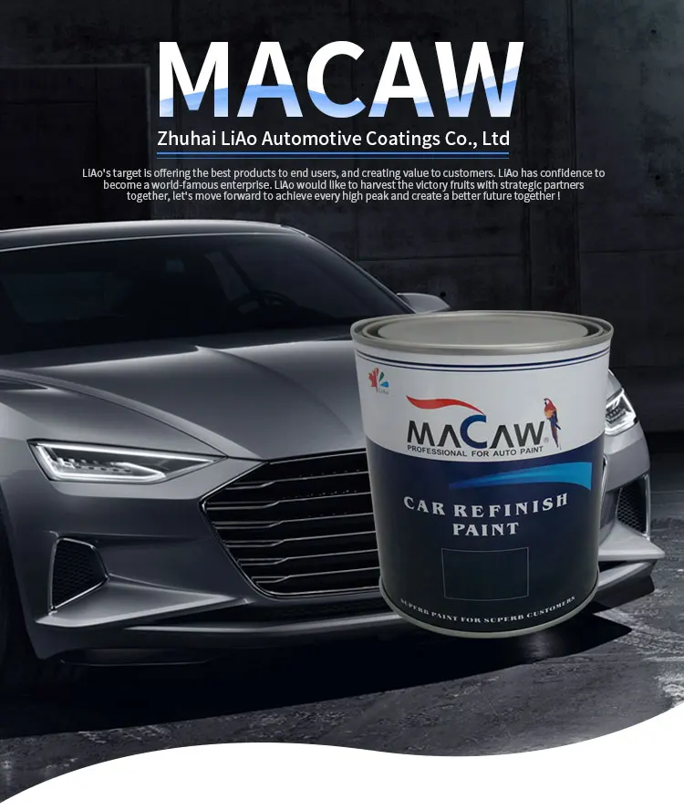 Aluminum 1k Glossy Car Paint Clear Coat Thinner Hardener Primer Putty