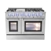 48 gas range with super flame cookers