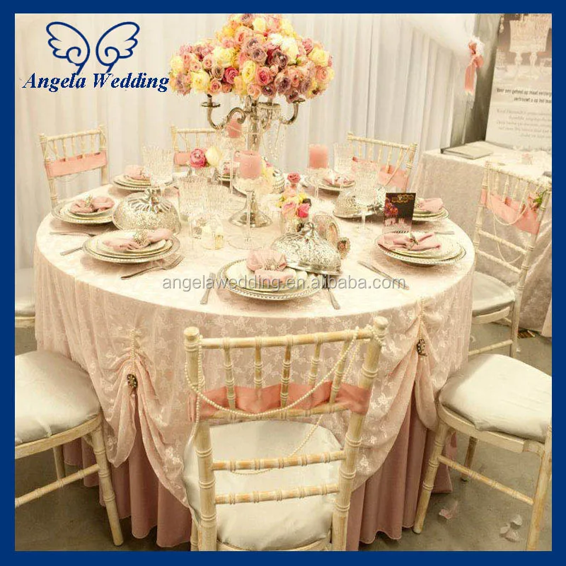 Tl002a Hot Elegant Polyester Ivory Wedding Embroidered Tl002a Hot Elegant Polyester Ivory Wedding Embroidered Lace Table Overlay