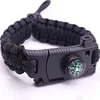 Good quality wholesale survival bracelet for hiking climbing, green and roses outdoor sport survival bracelet parachute