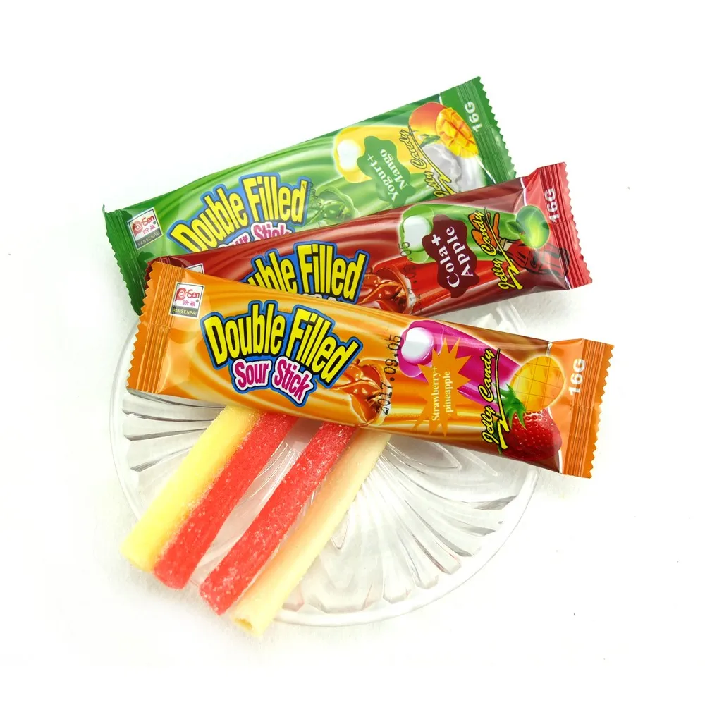 Double Filled Sour Stick Yummy Gummy Candy Of Gc005 Buy Yummy Gummy