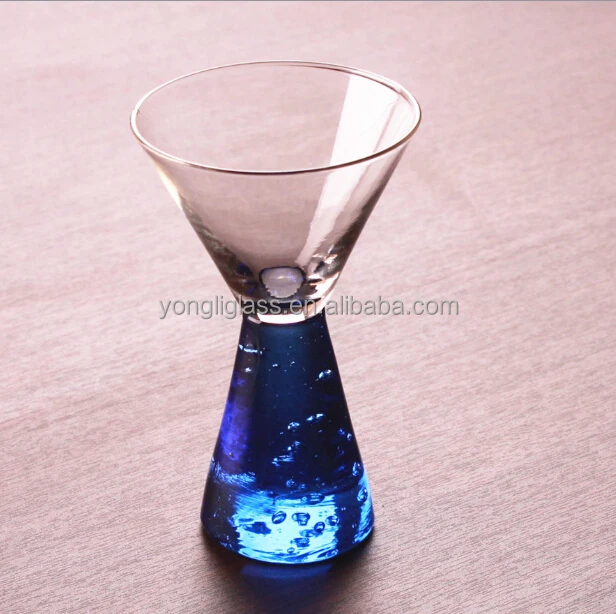 Wholesale New products Cocktail glass cup, martini cup,colored ball stem wine glass