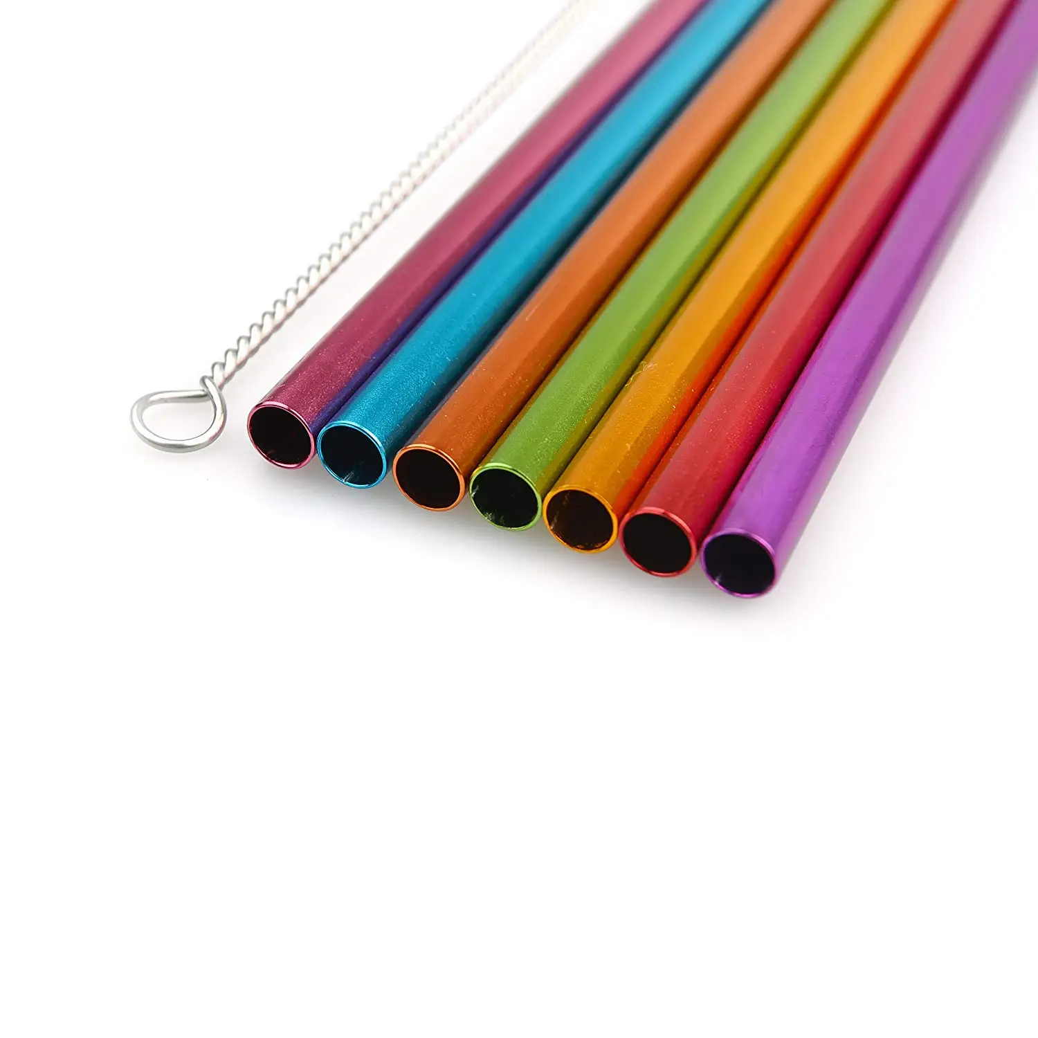 Food Grade Reusable Metal Straws,Aluminum Straw Pipes,Rainbow Colorful Straws For Party Buy