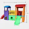 Colorful play kids' indoor plastic play set curved slide playground kids funny slides
