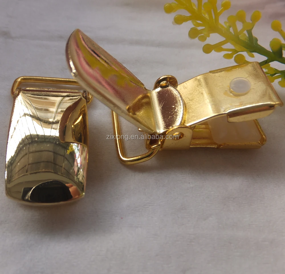 Gold Badge Clips Suspender Clips With Plastic Buy Gold Suspender Clips,Suspender Clips With